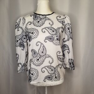 MISS KELLY 1999 Paisley Blouse Sz S